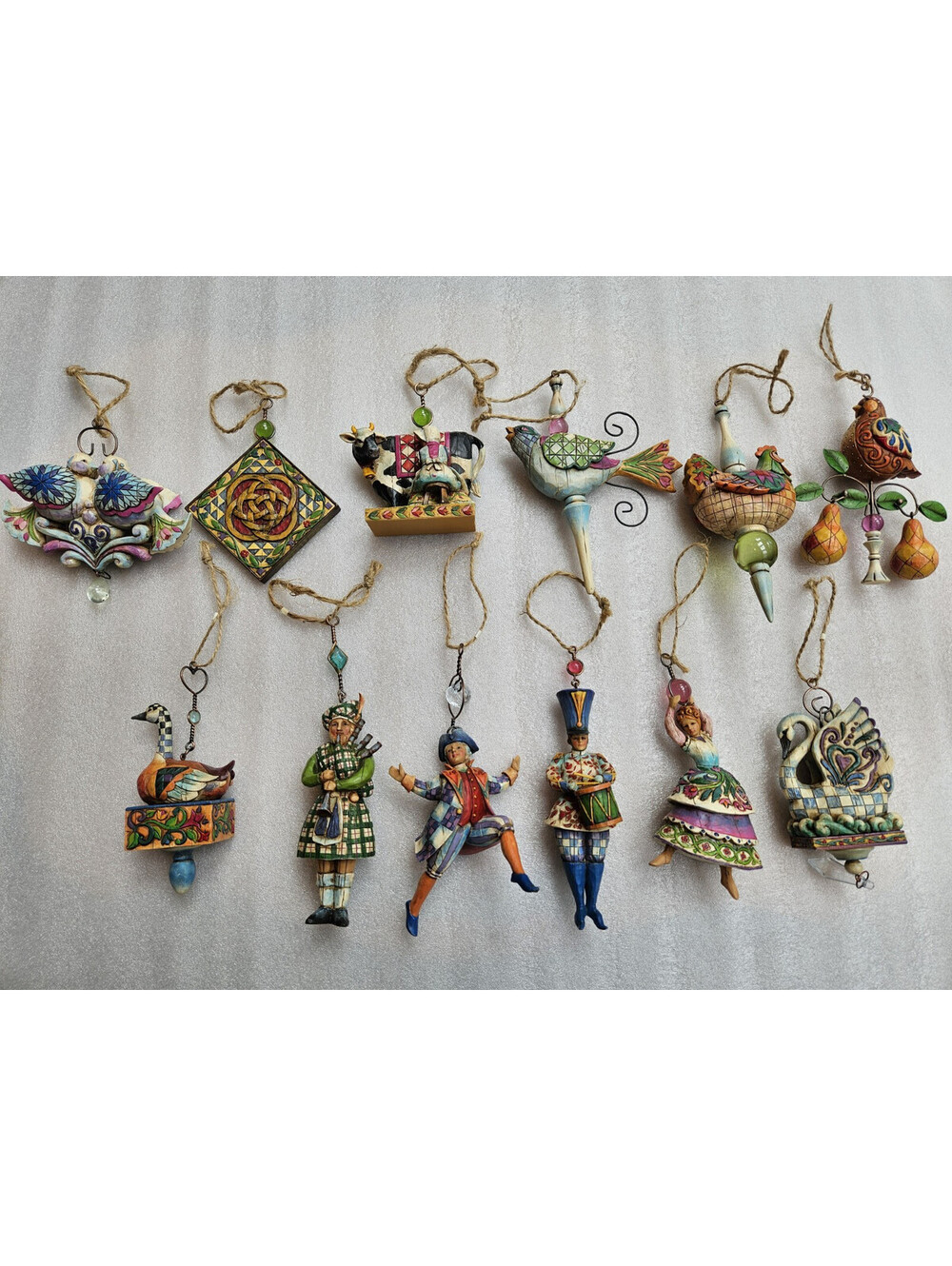 Jim Shore 2005 Enesco Twelve Days Of Christmas Hanging Ornaments Heartwood Creek